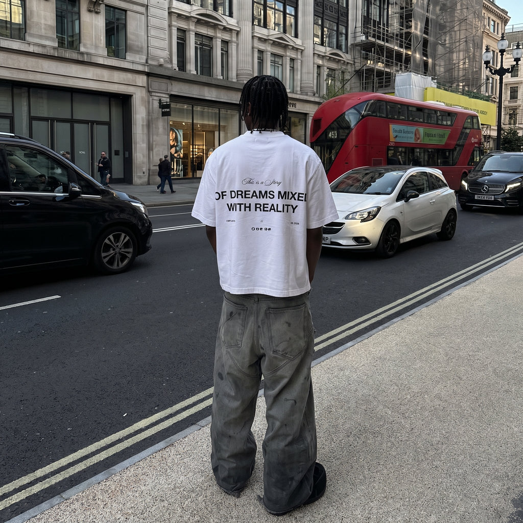 Compliments Dreams & Reality White Vintage Shirt