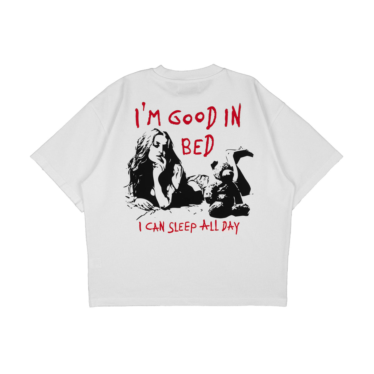 Compliments Good in Bed White Vintage Shirt
