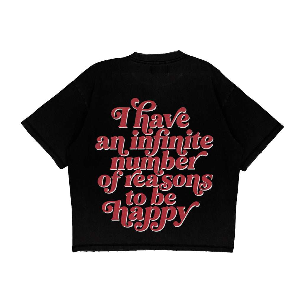 Compliments Reasons to be Happy Black Vintage Shirt