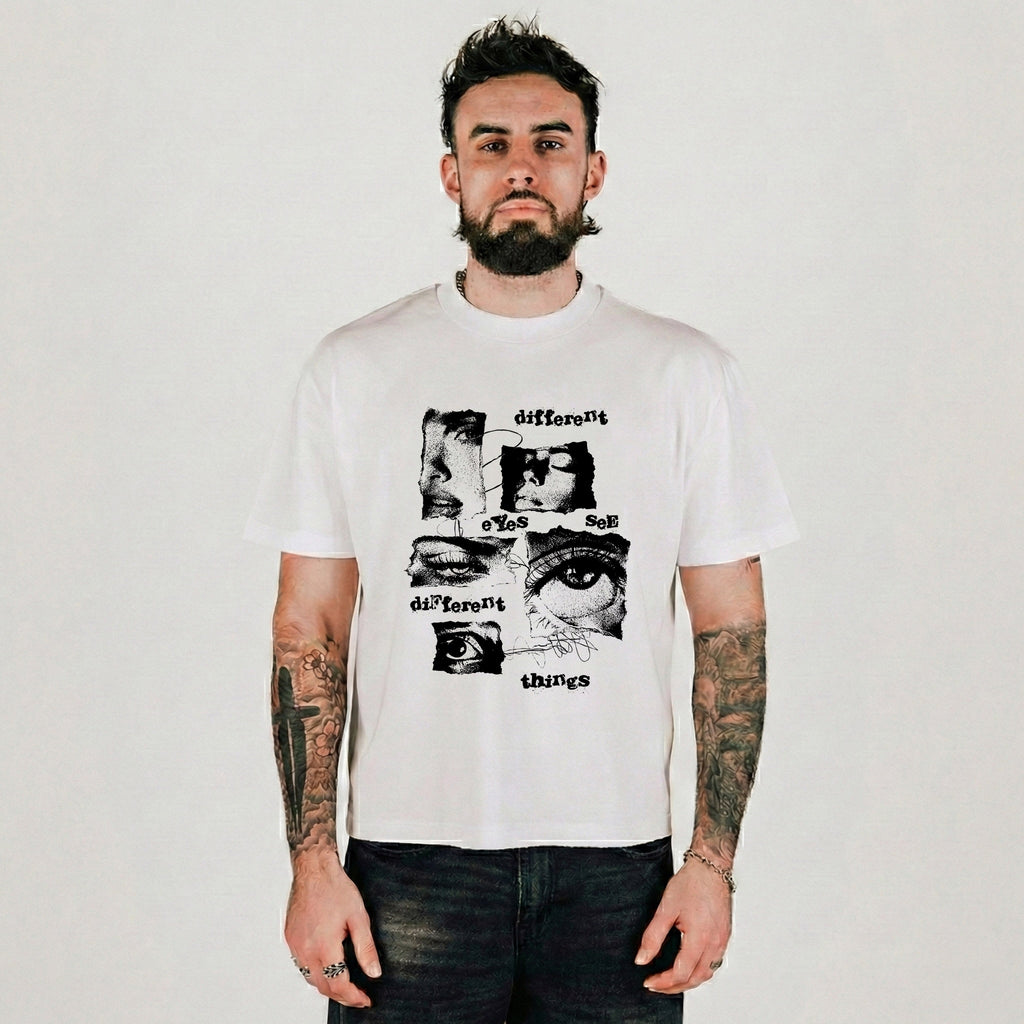 Compliments Different Eyes White Vintage Shirt