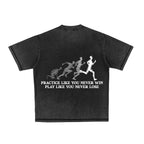 Compliments Never Win, Never Lose Black Vintage Tee
