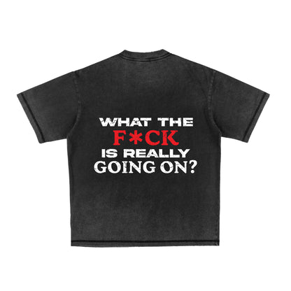 Compliments 'What The F***' Black Vintage Shirt